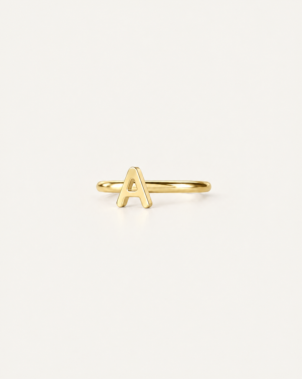 Personalised Single Letter 14ct Solid Gold Helix Hoop