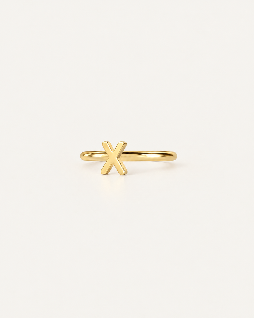 Personalised Single Letter 14ct Solid Gold Helix Hoop