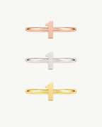 Personalised Double Digits 14ct Solid Gold Helix Hoop