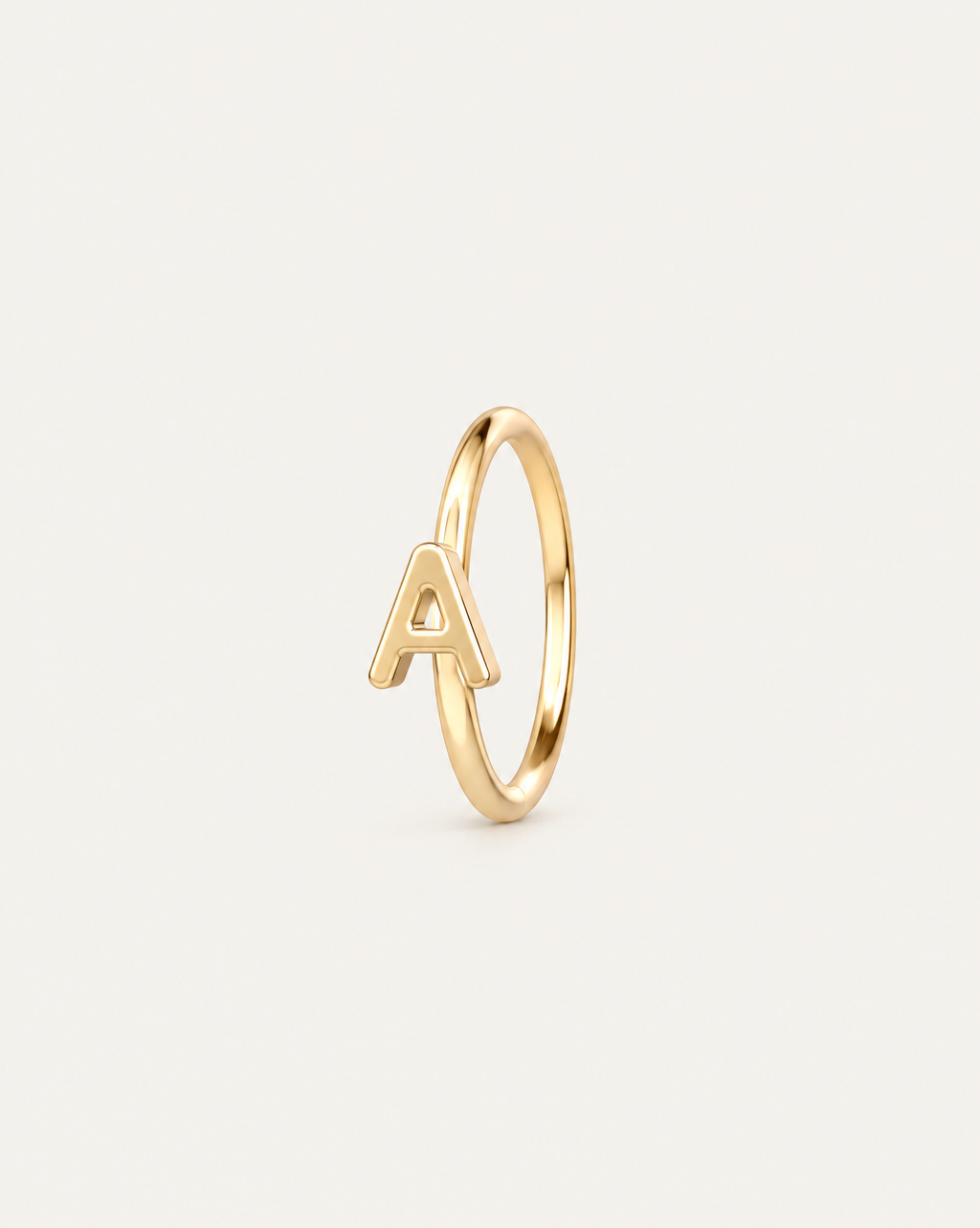 Personalised Double Letters 14ct Solid Gold Lobe Hoop Earring