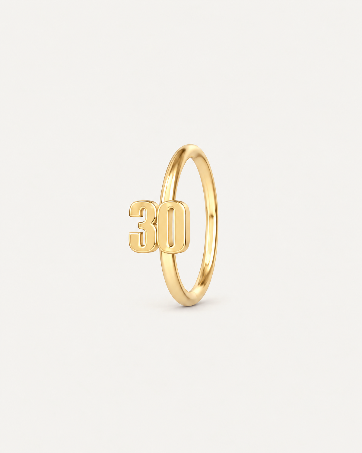 Personalised Double Digits 14ct Solid Gold Lobe Hoop Earring