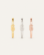 Personalised Double Digits 14ct Solid Gold Lobe Hoop Earring