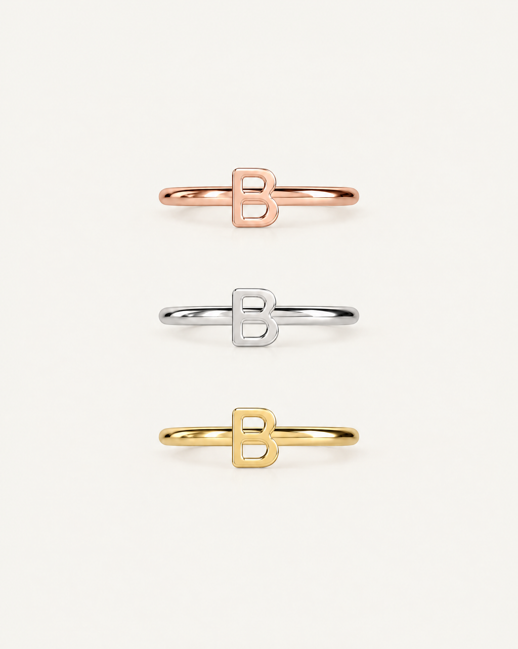 Personalised Double Letters 14ct Solid Gold Helix Hoop