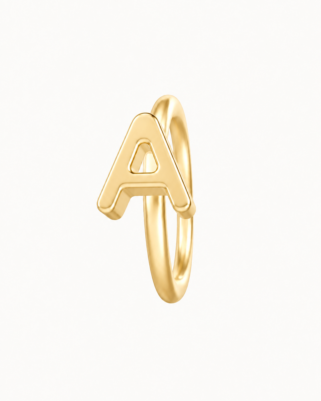 Personalised Double Letters 14ct Solid Gold Nostril Ring