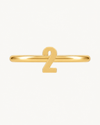 Personalised Single Digit 14ct Solid Gold Conch Ring