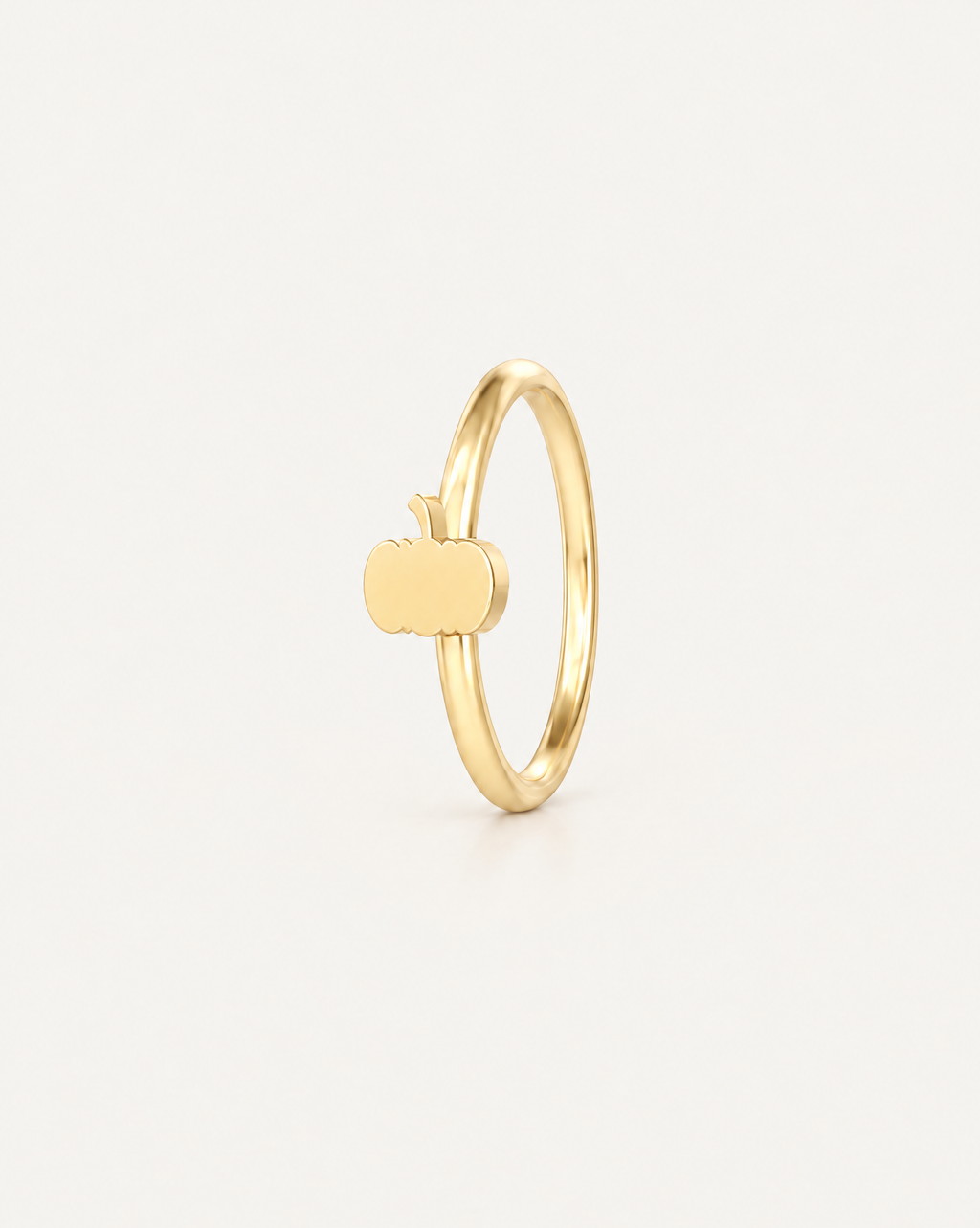 Pumpkin 14ct Solid Gold Lobe Hoop Earring