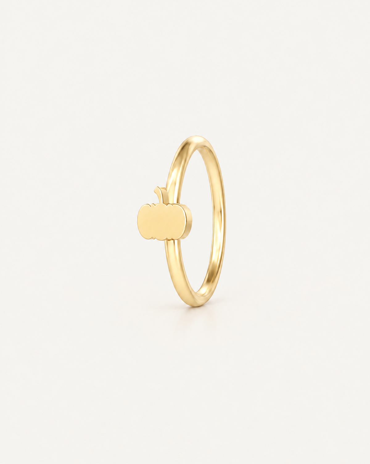 Pumpkin 14ct Solid Gold Lobe Hoop Earring