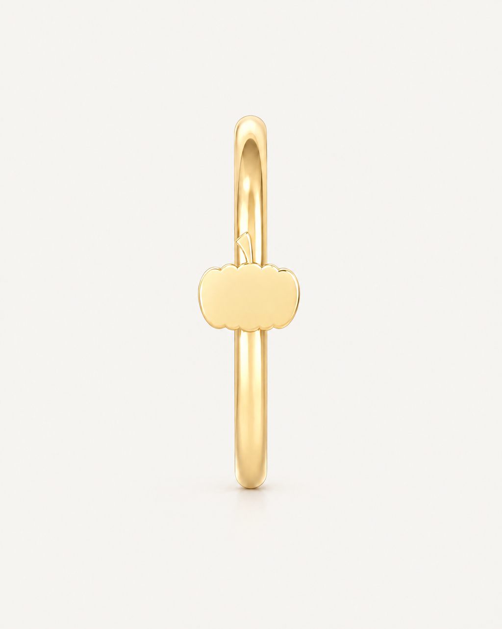 Pumpkin 14ct Solid Gold Lobe Hoop Earring