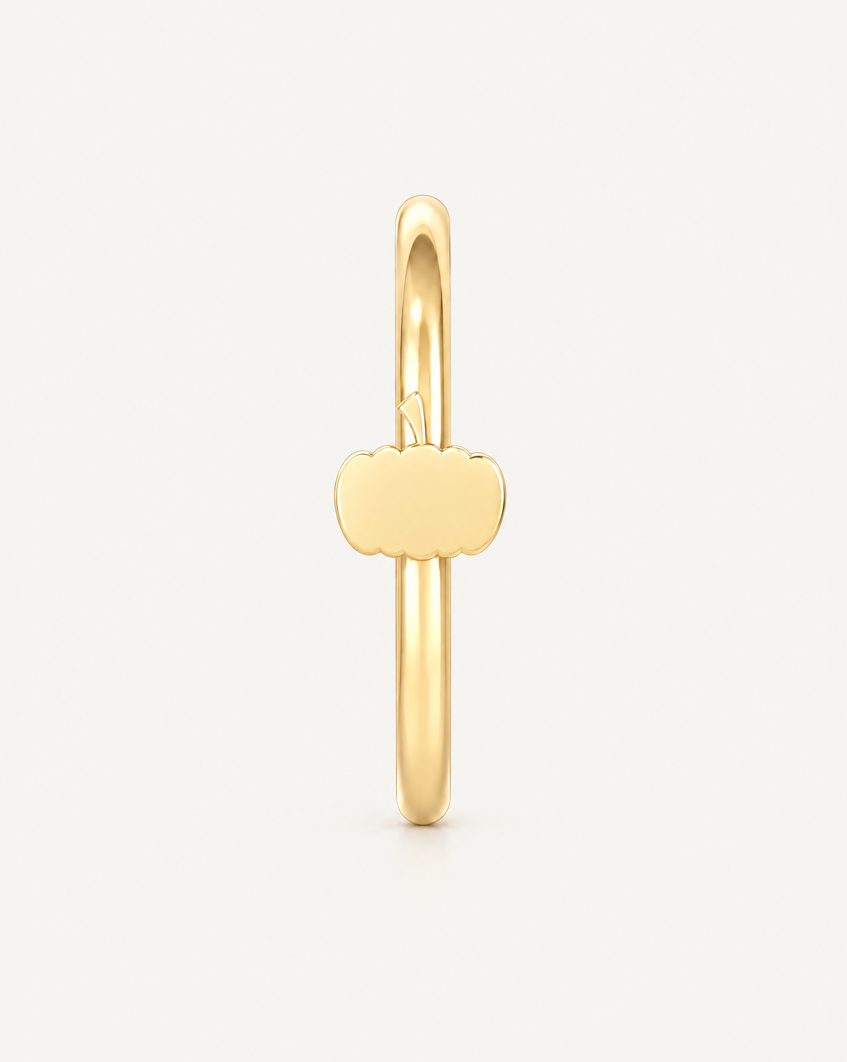 Pumpkin 14ct Solid Gold Lobe Hoop Earring
