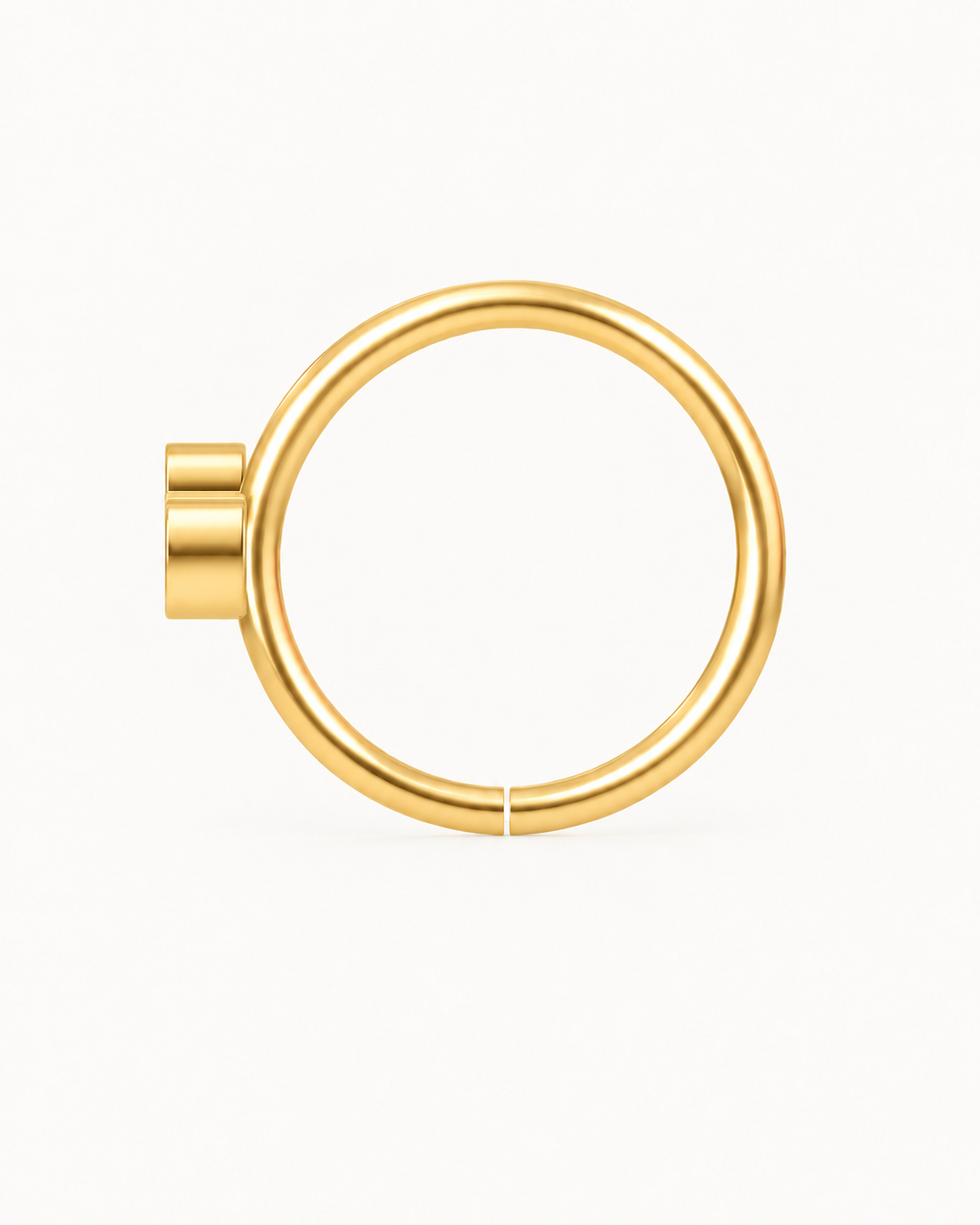 Pumpkin 14ct Solid Gold Rook Hoop