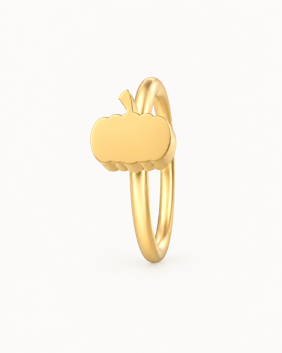Pumpkin 14ct Solid Gold Tragus Ring