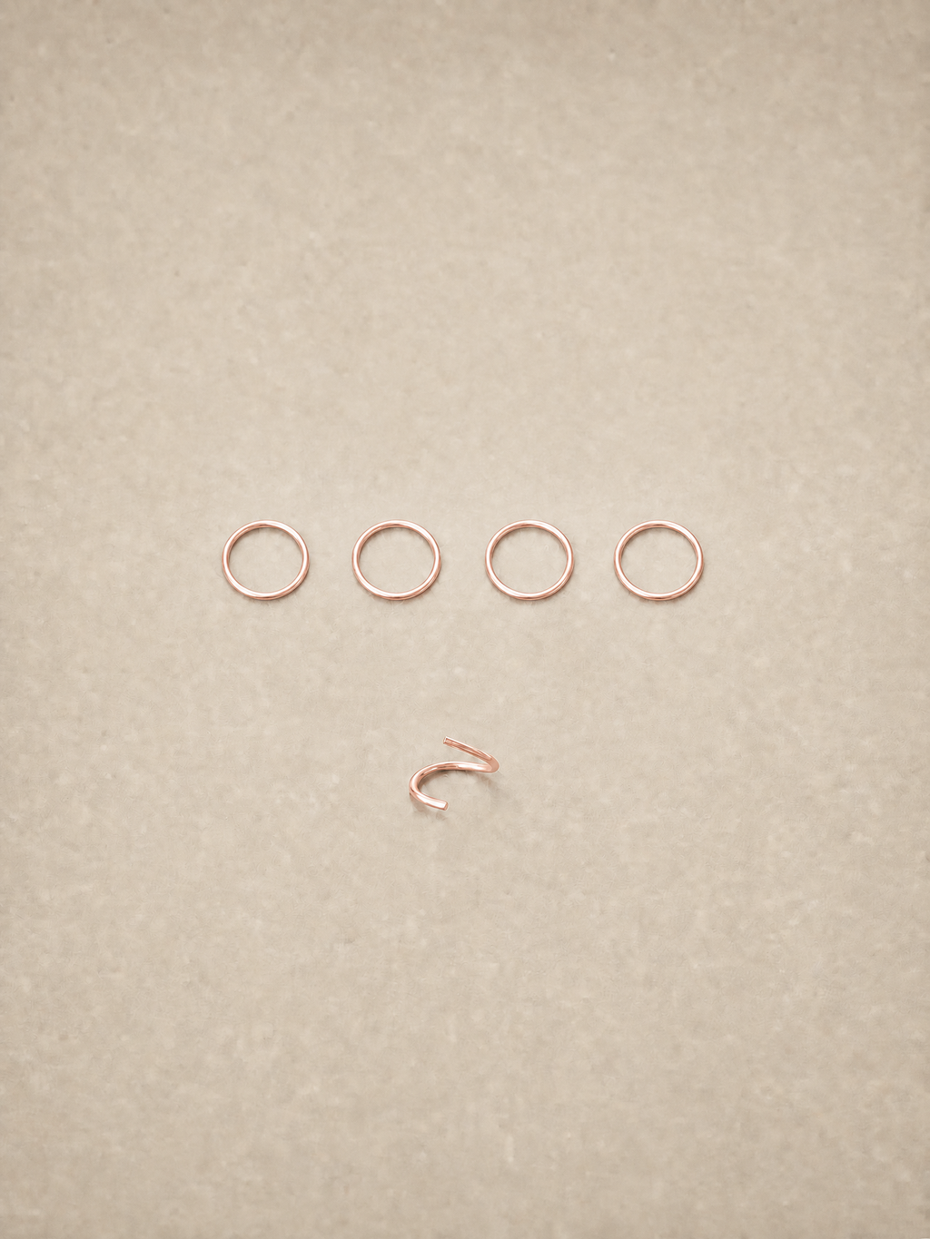 9.5mm 14K Gold Seamless Hoop - yellow gold and rose gold color from stepoy