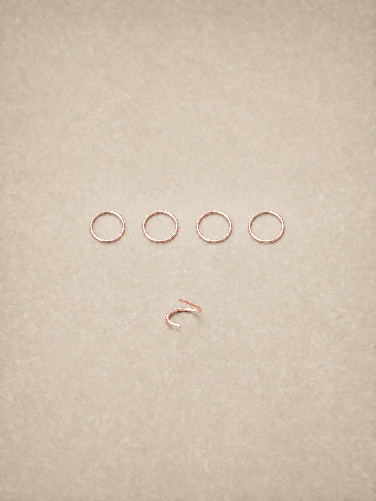 9.5mm 14K Gold Seamless Hoop - yellow gold and rose gold color from stepoy