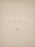9.5mm 14K Gold Seamless Hoop - yellow gold and rose gold color from stepoy
