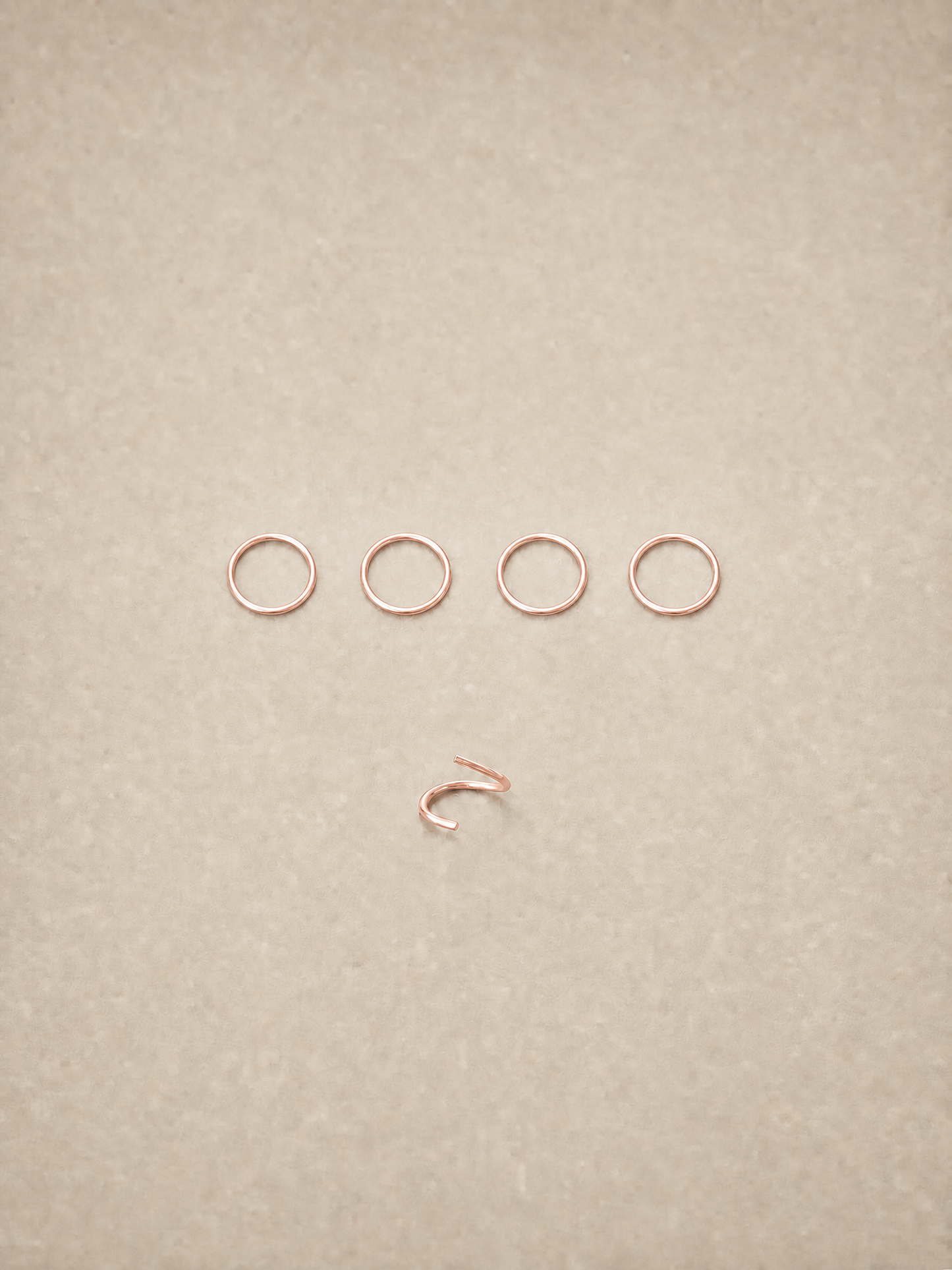 9.5mm 14K Gold Seamless Hoop - yellow gold and rose gold color from stepoy