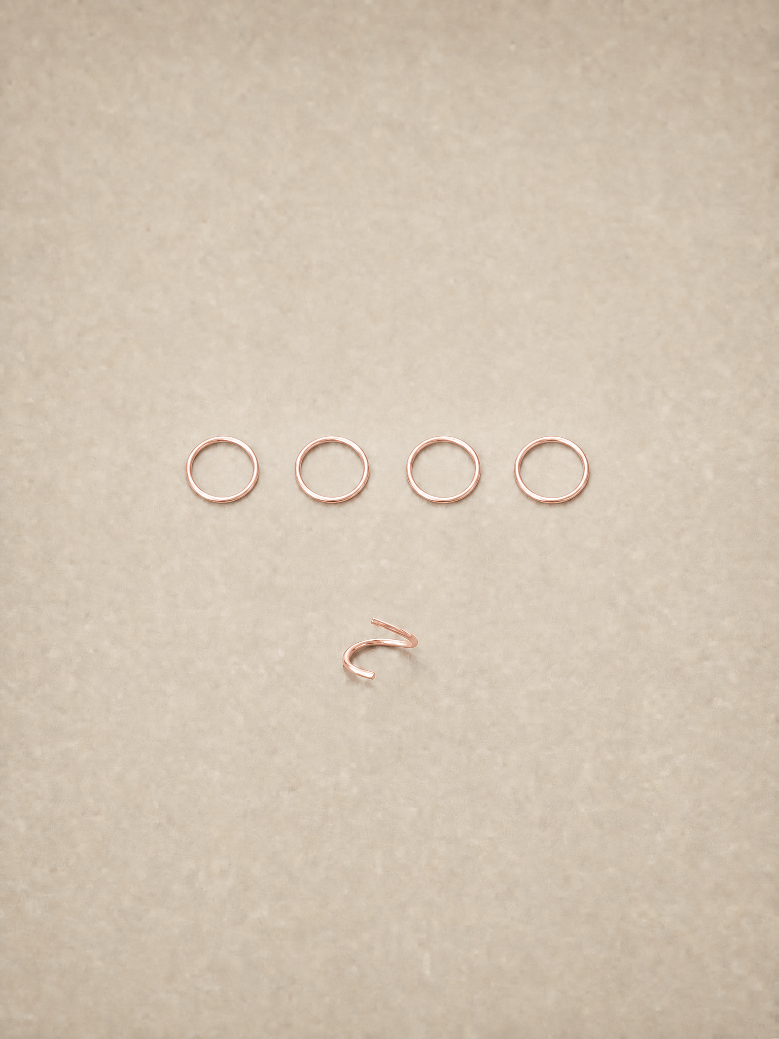 9.5mm 14K Gold Seamless Hoop - yellow gold and rose gold color from stepoy