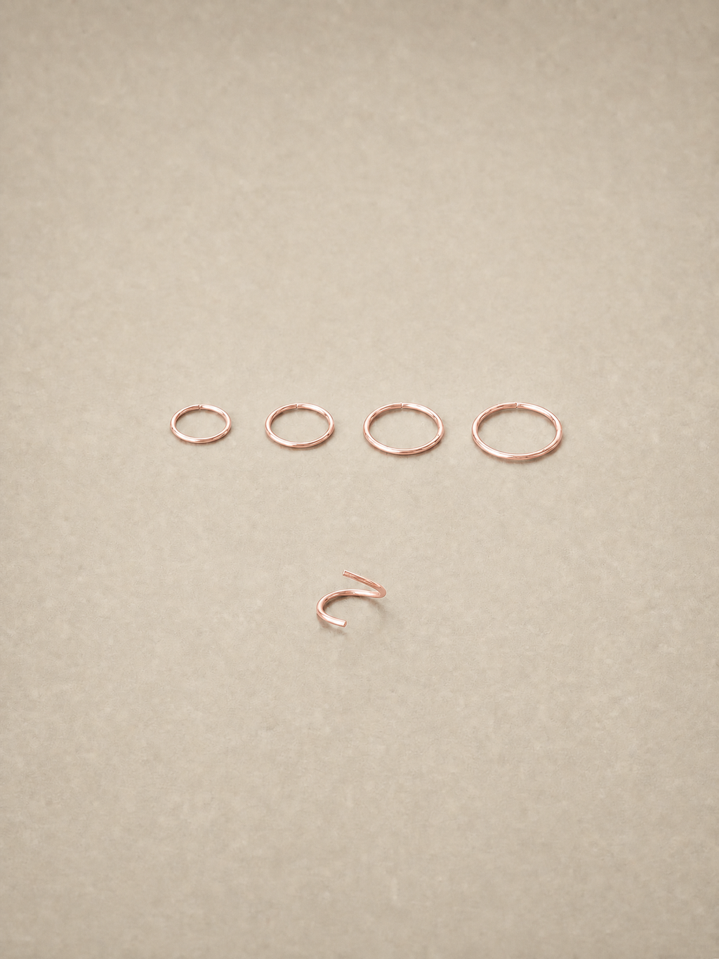 5.5mm Gold Seamless Hoop ,14K soild gold seamless ring from stepoy , yellow gold and rose gold color , good for tragus , helix piercing 