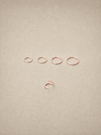 5.5mm Gold Seamless Hoop ,14K soild gold seamless ring from stepoy , yellow gold and rose gold color , good for tragus , helix piercing 