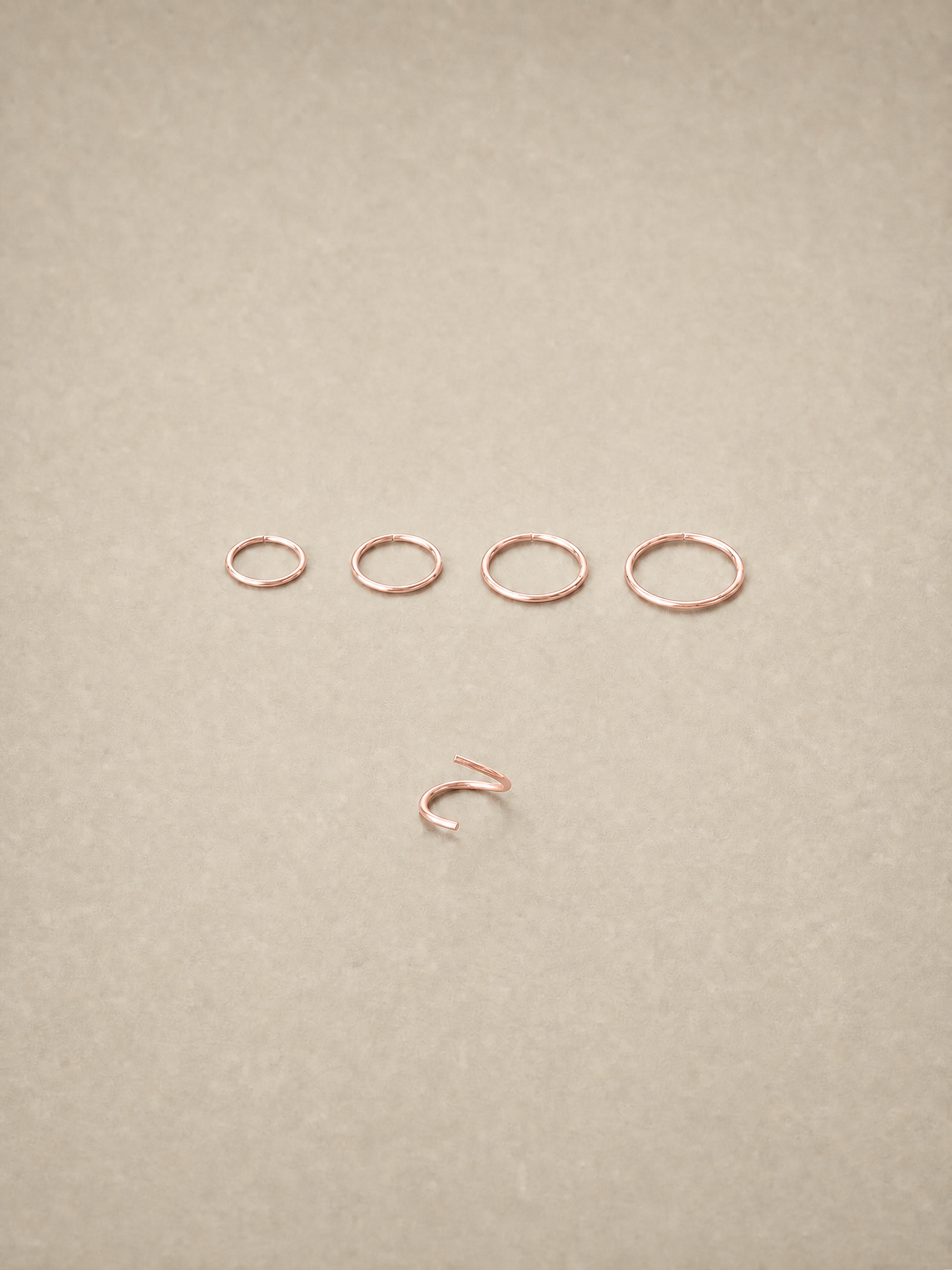 5.5mm Gold Seamless Hoop ,14K soild gold seamless ring from stepoy , yellow gold and rose gold color , good for tragus , helix piercing 