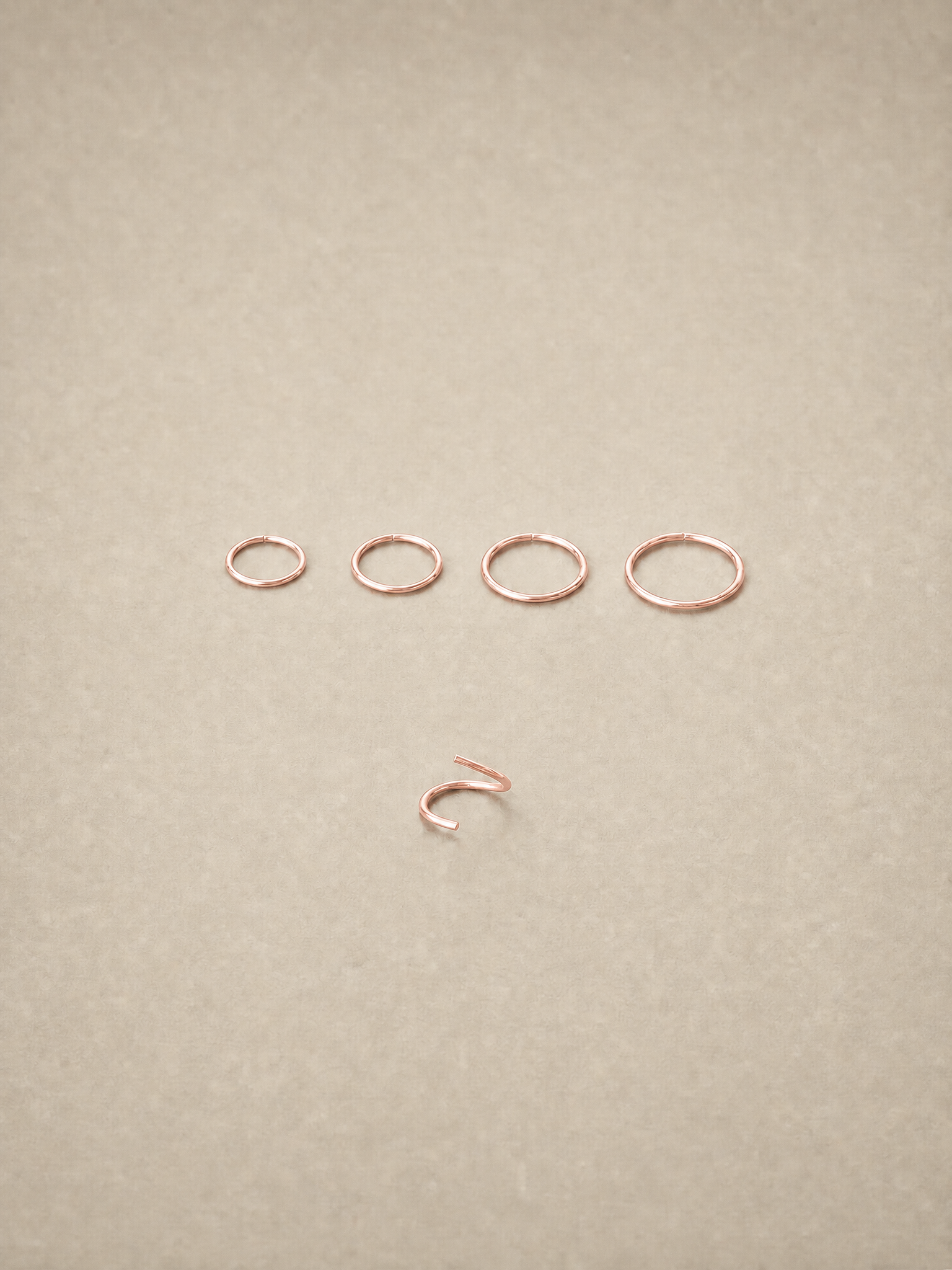 5.5mm Gold Seamless Hoop ,14K soild gold seamless ring from stepoy , yellow gold and rose gold color , good for tragus , helix piercing 