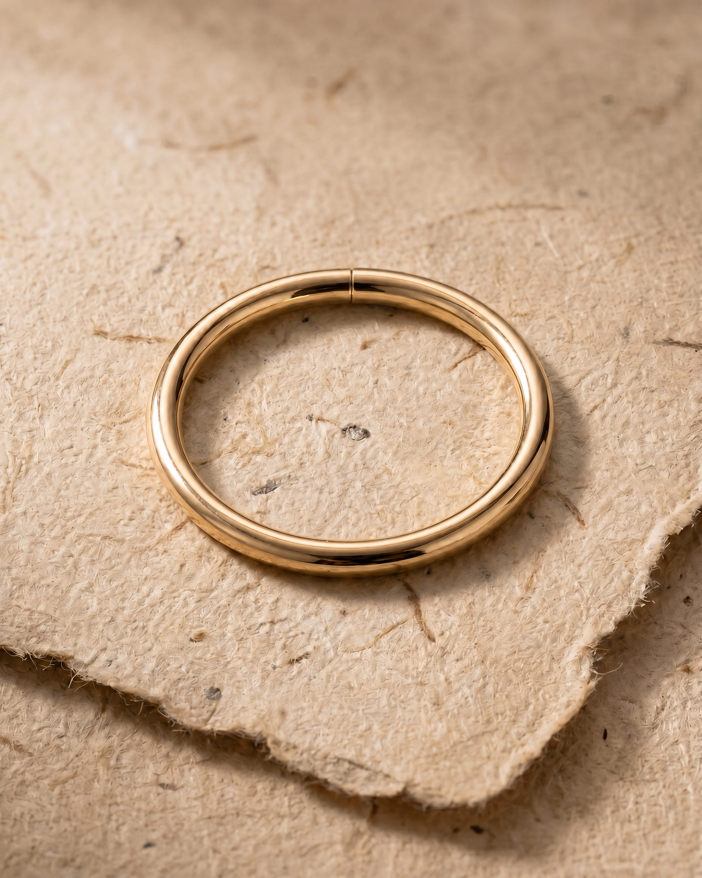 Half-sized 14ct Soild Gold Seamless Hoop