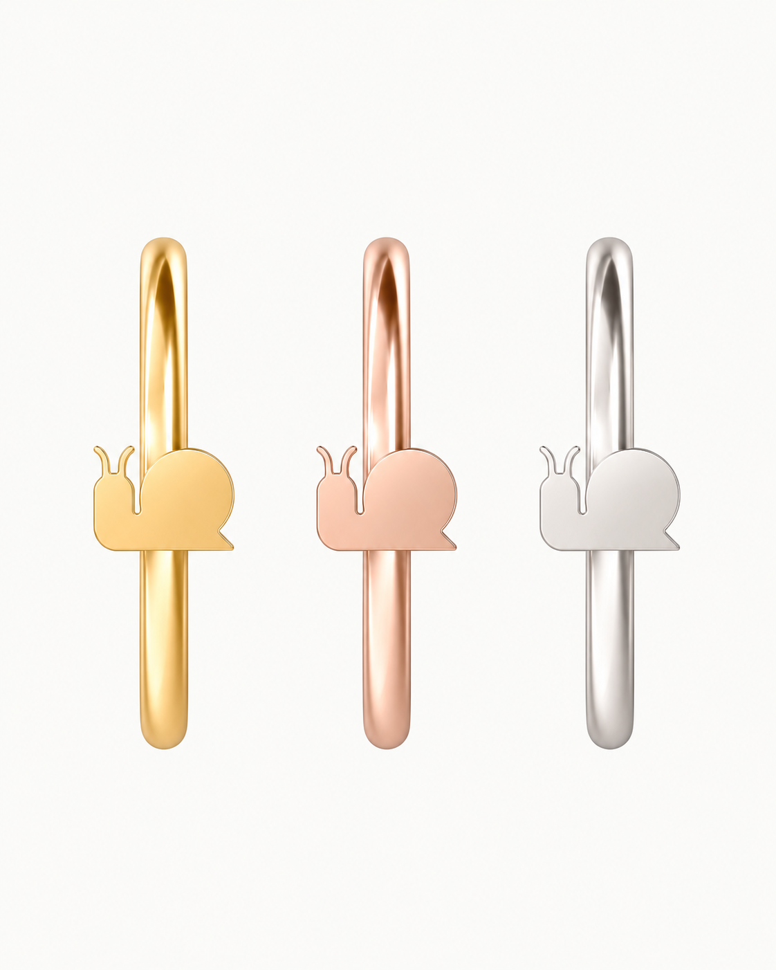Snail 14ct Solid Gold Nostril Ring