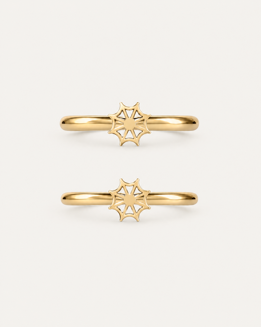 Spider Web 14ct Solid Gold Conch Ring