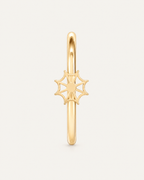 Spider Web 14ct Solid Gold Lobe Hoop Earring