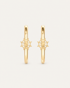 Spider Web 14ct Solid Gold Lobe Hoop Earring
