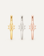 Spider Web 14ct Solid Gold Rook Hoop