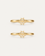 Spider Web 14ct Solid Gold Helix Hoop