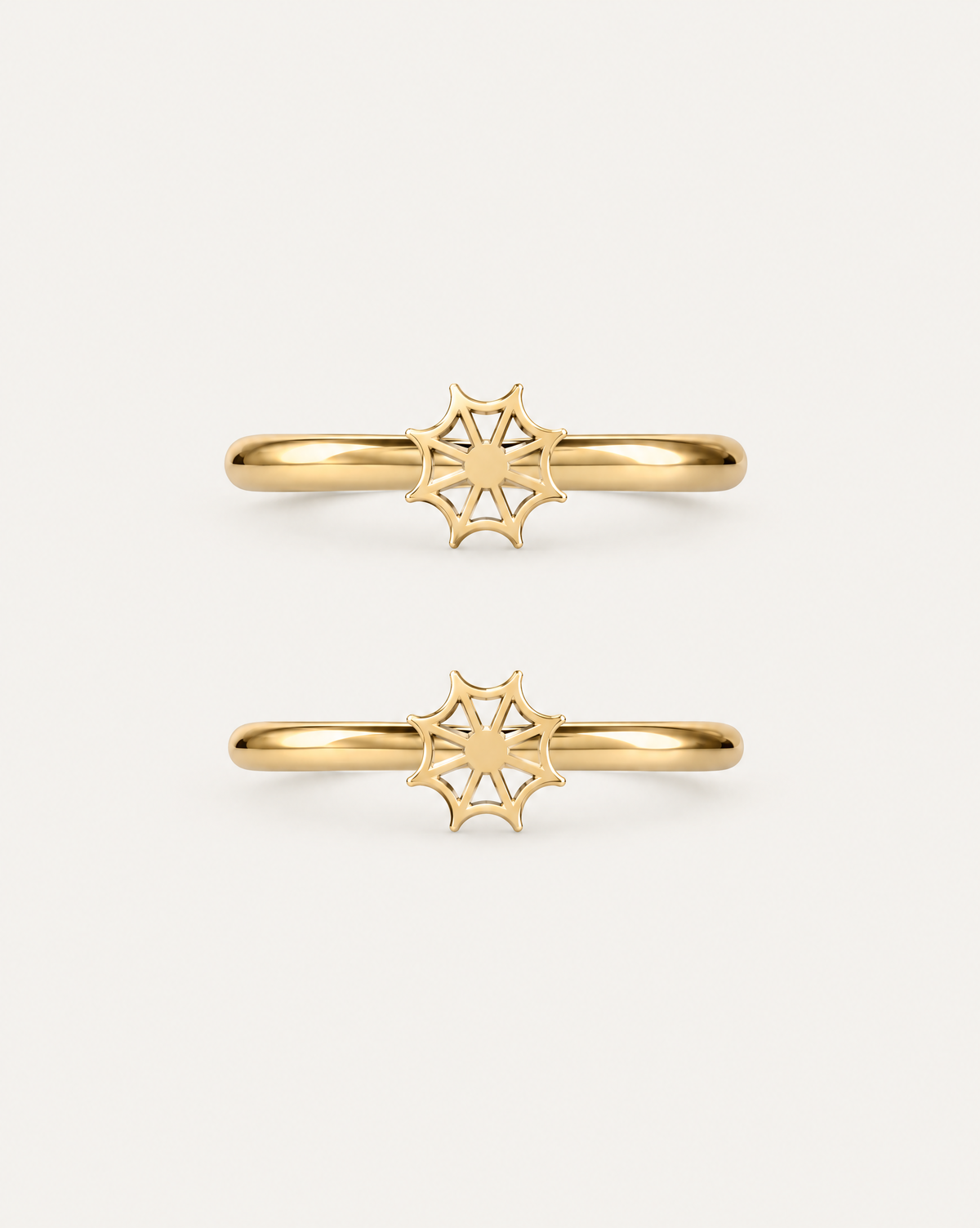 Spider Web 14ct Solid Gold Helix Hoop