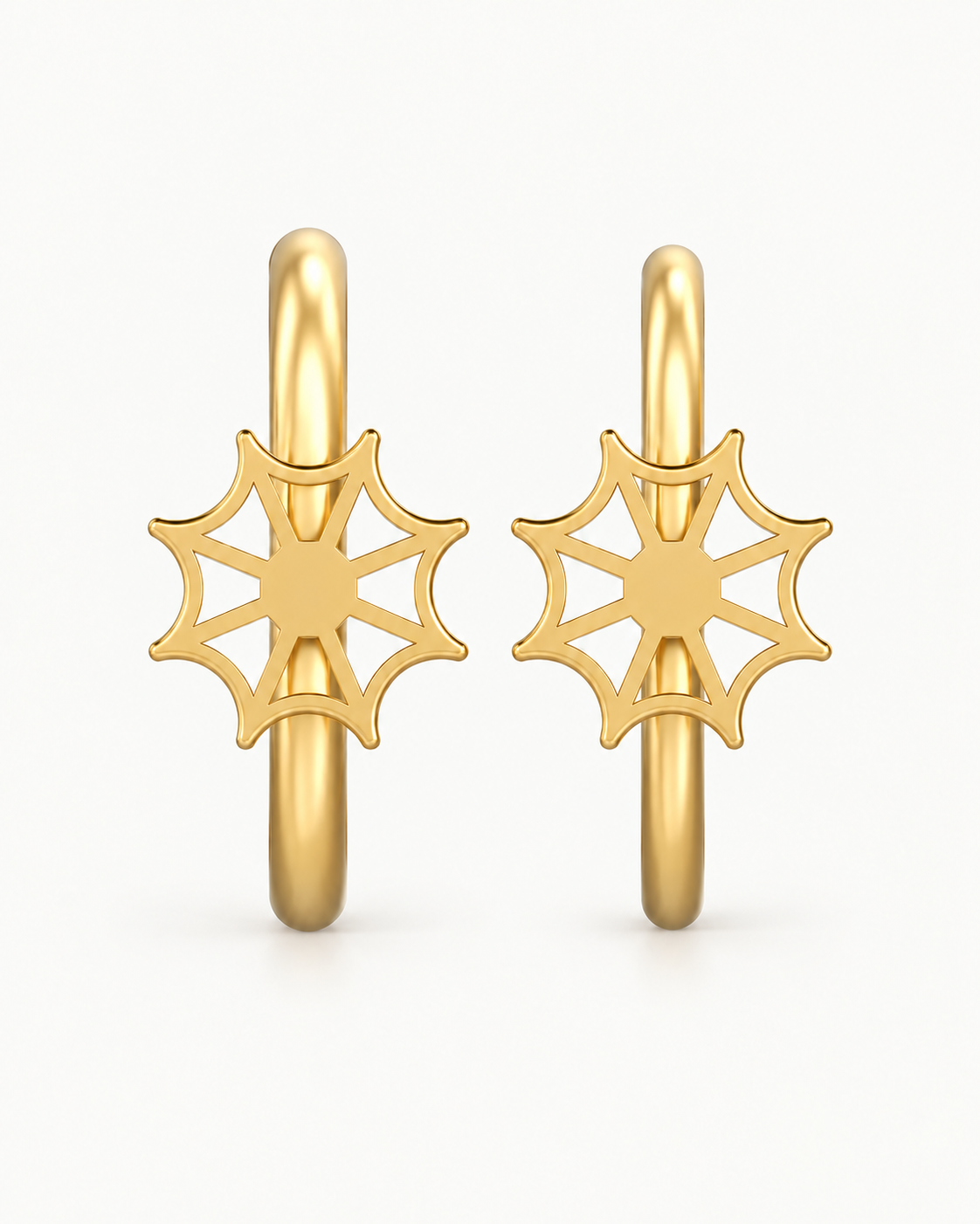 Spider Web 14ct Solid Gold Tragus Ring