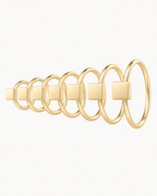 Square 14ct Solid Gold Lobe Hoop Earring