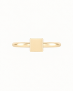 A small square motif gives the hoop a crisp, graphic finish while keeping the overall design minimal. Made for fully healed helix piercings, it keeps the profile compact for an upper-ear stack while leaving the motif clearly visible. Handmade to order in 14ct solid gold, it fits naturally with crisp, geometric and minimal styling rather than reading as a generic plain hoop.
