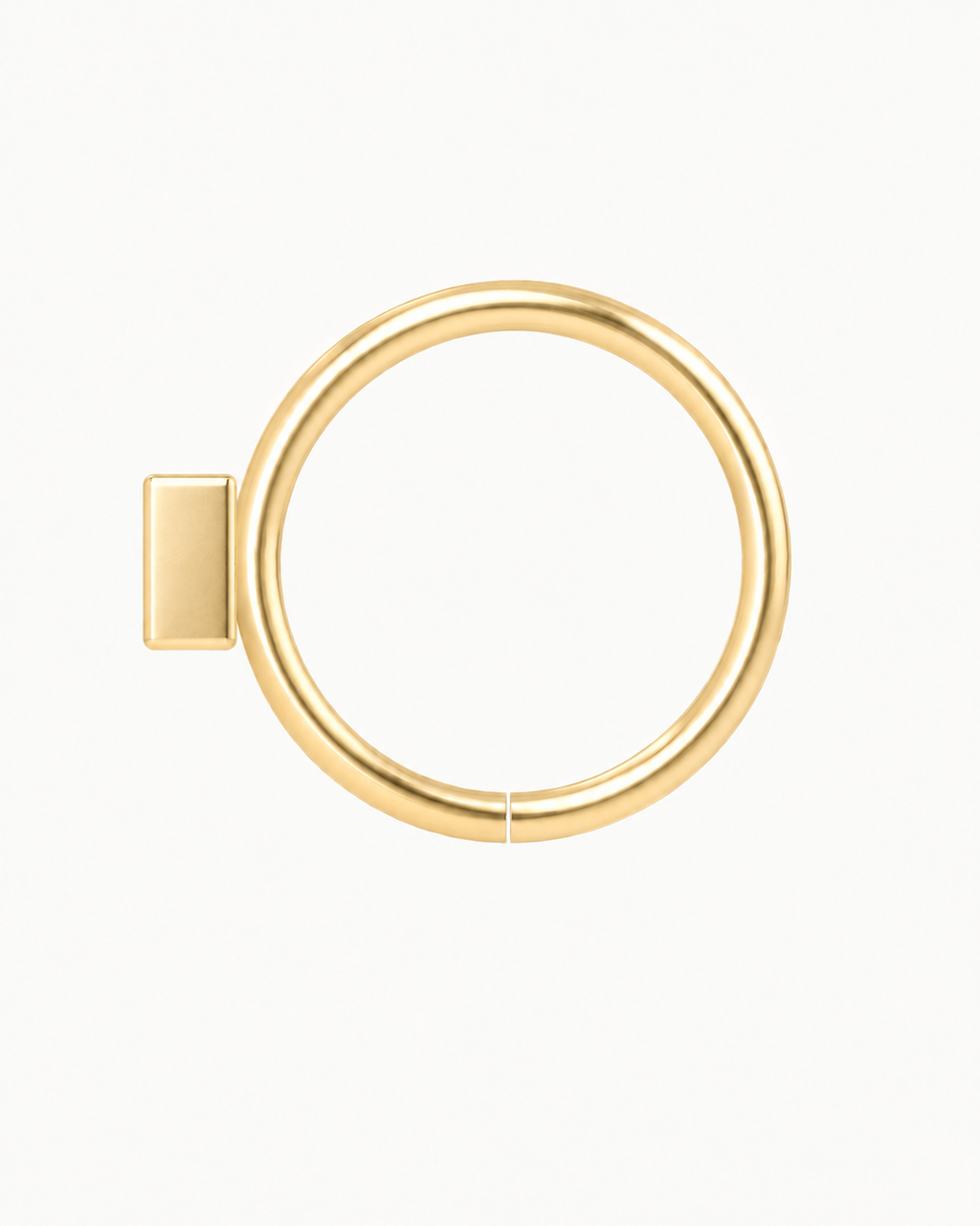 Square 14ct Solid Gold Nostril Ring