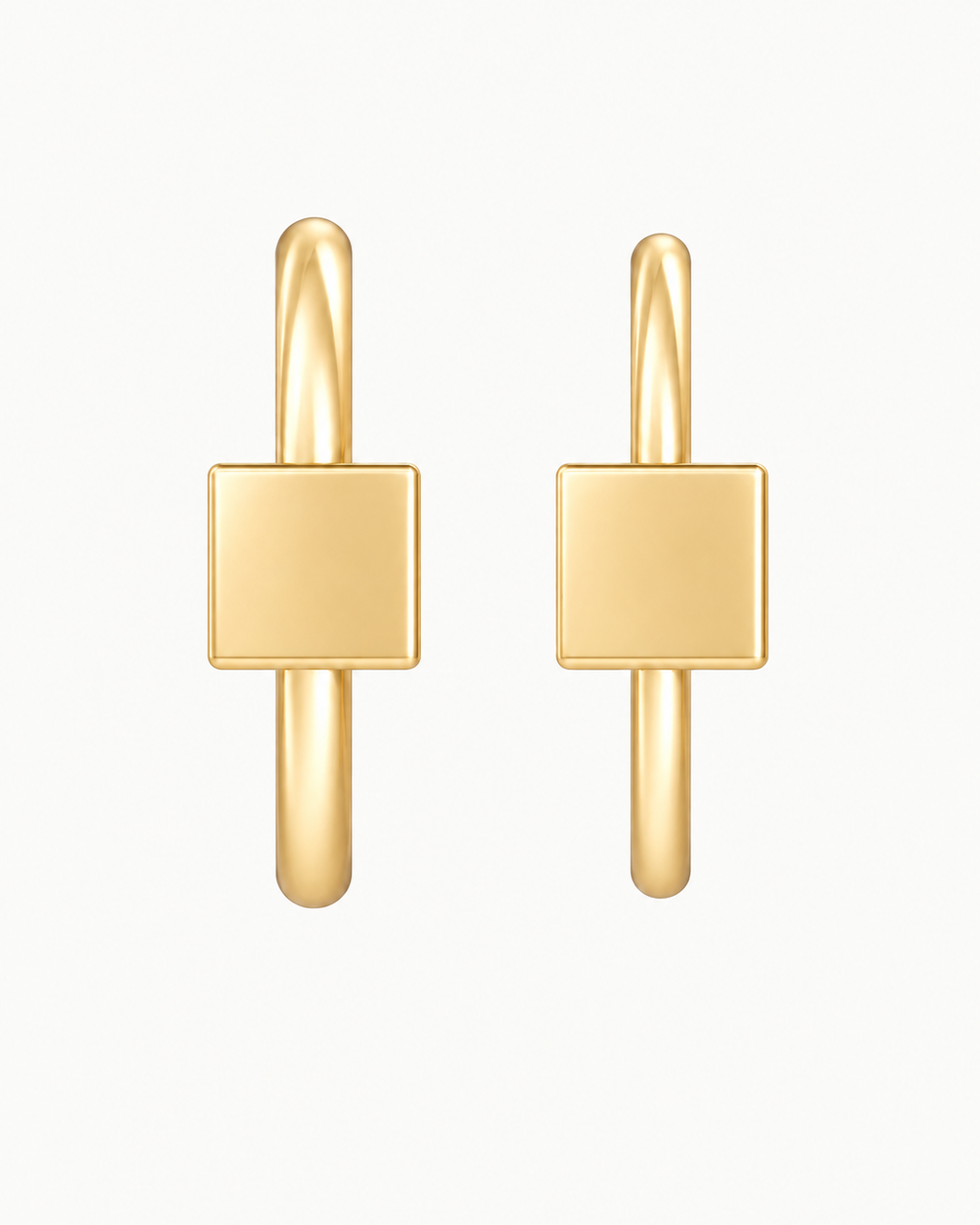 Square 14ct Solid Gold Nostril Ring