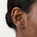 5.5mm Gold Seamless Hoop ,14K soild gold seamless ring from stepoy , yellow gold and rose gold color , good for tragus , helix piercing 