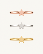 Star 14ct Solid Gold Conch Ring
