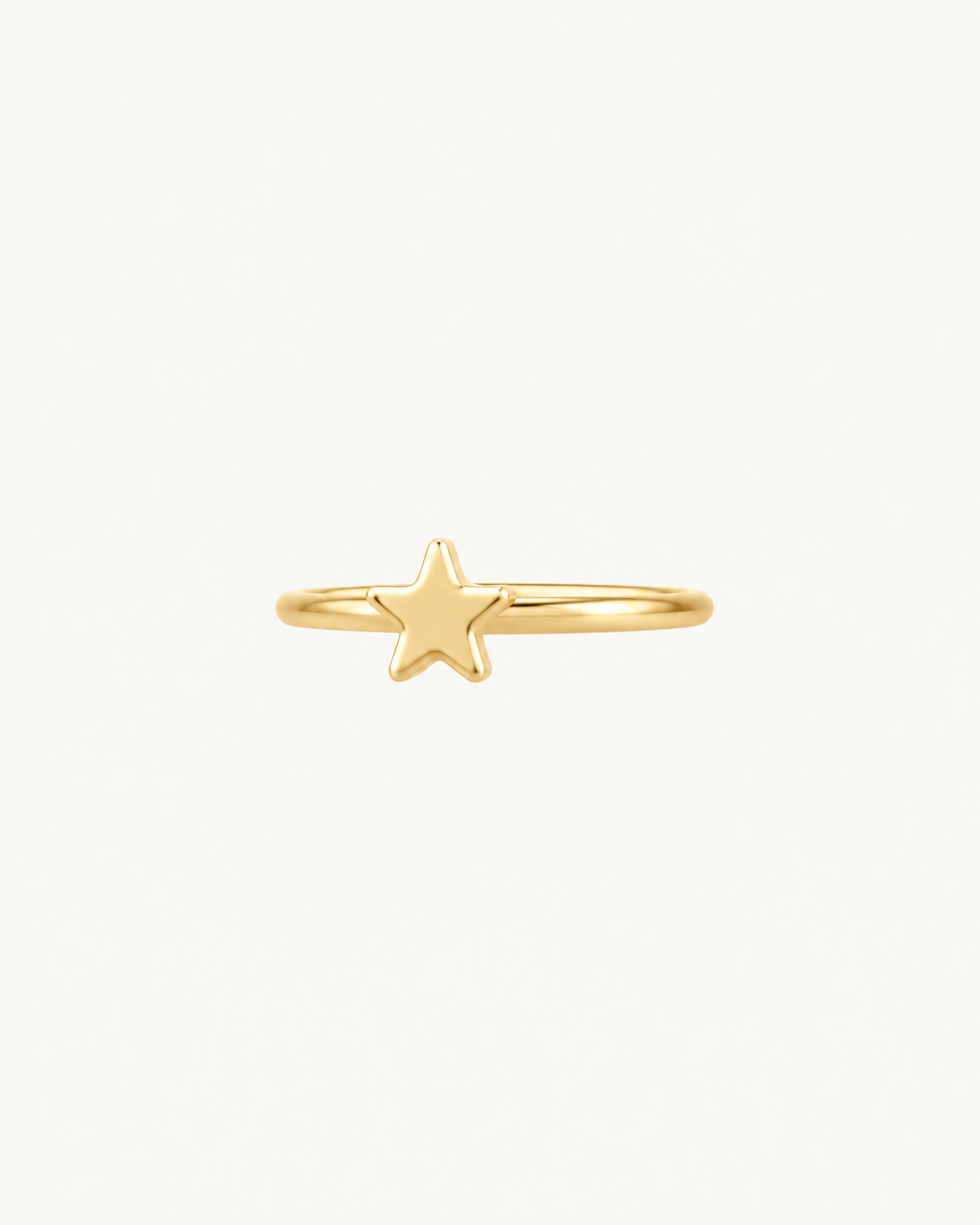 Star 14ct Solid Gold Helix Hoop