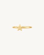 Star 14ct Solid Gold Helix Hoop