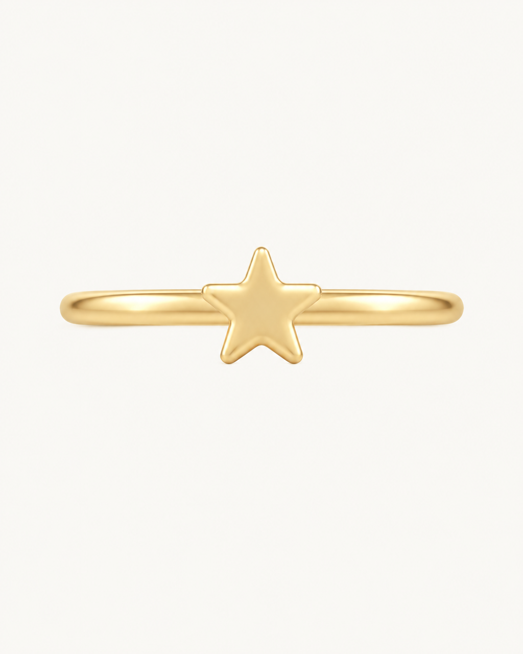 A crisp little star adds a bright celestial point to an otherwise minimal gold hoop. Made for fully healed helix piercings, it keeps the profile compact for an upper-ear stack while leaving the motif clearly visible. Handmade to order in 14ct solid gold, it fits naturally with bright, celestial and playful styling rather than reading as a generic plain hoop.