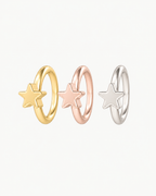Star 14ct Solid Gold Nostril Ring