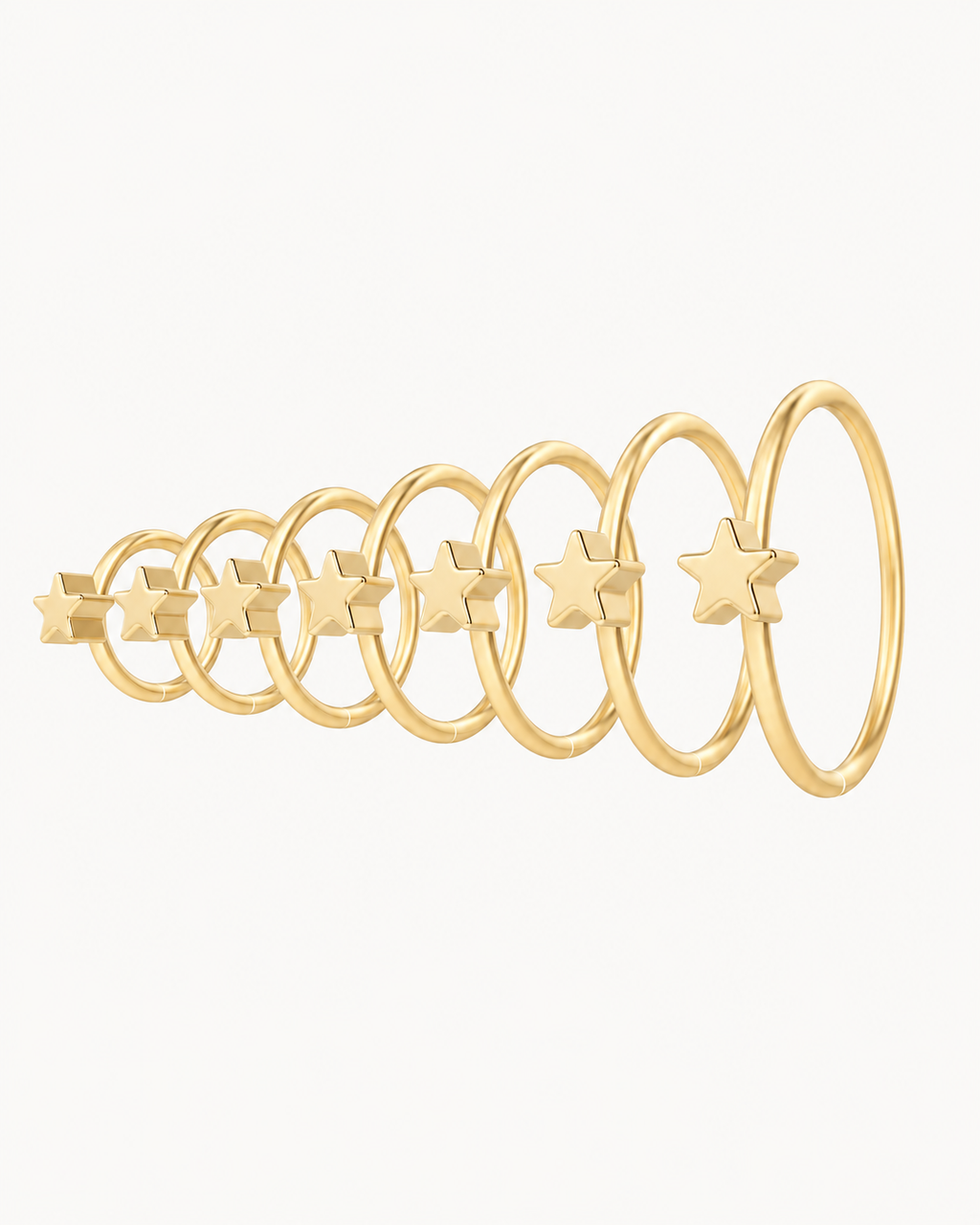 Star 14ct Solid Gold Nostril Ring