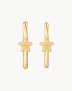 Star 14ct Solid Gold Tragus Ring