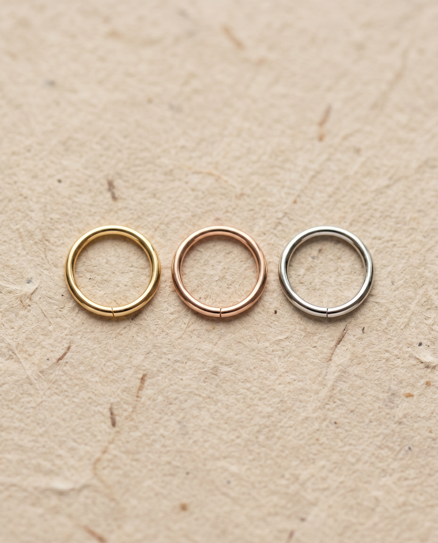 Stepoy 14ct solid gold seamless hoops