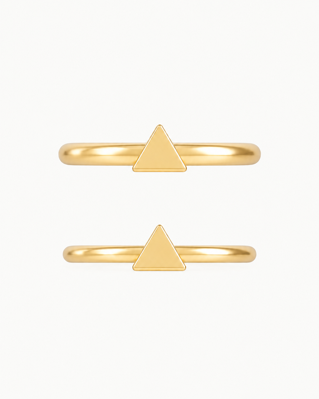 Triangle 14ct Solid Gold Conch Ring