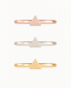 Triangle 14ct Solid Gold Helix Hoop