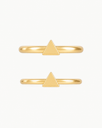 Triangle 14ct Solid Gold Helix Hoop