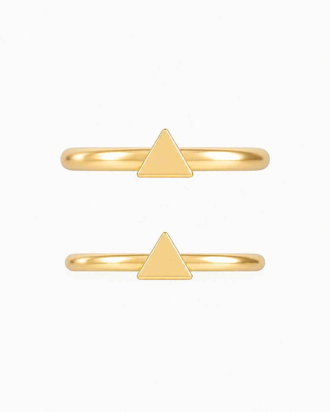Triangle 14ct Solid Gold Helix Hoop